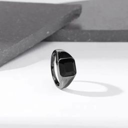 GIVA 925 Silver Black Rhodium Truly Bold Ring For Men-image-13