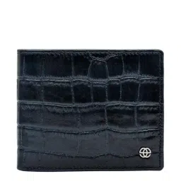 Eske Navy Textured Bi-Fold Wallet for Men-6