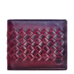 Eske Red Casual Leather Bi-Fold Wallet for Men-2