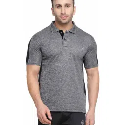 Chkokko Grey Regular Fit Polo T-Shirt-image-30