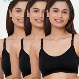 Inner Sense Black Non Wired Non Padded Nursing Bra (Pack Of 3)-picture-39