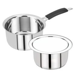 Bergner Essential Silver Stainless Steel Induction Base Cookware Set - Pack of 2-image-5