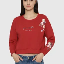 Allen Solly Red Graphic Print Sweatshirt-image-74