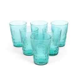 Home4U 'Javion' Teal Green Drinking Glass (0.22 L) - Set of 6-image-79