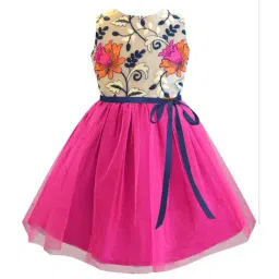 A.T.U.N. Fuchsia Embroidered Dress-10