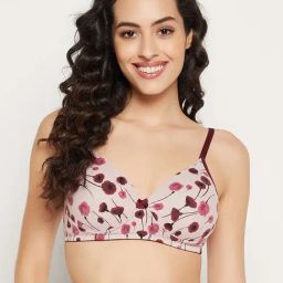 Clovia Pink Full Coverage Padded Wireless T-Shirt Bra-image-17