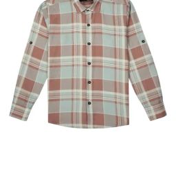 Cavio Rust Checks Shirt-image-16