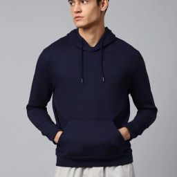 Dennis Lingo Navy Blue Regular Fit Hooded Sweatshirts-image-74