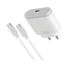 ERD TC-49 Mobile Phone Charger Adapter with USB-C to C Cable (White)-43