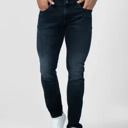 Spykar Charcoal Black Cotton Regular Fit Jeans-picture-47