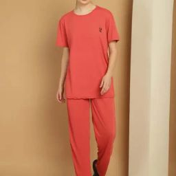 Vimal Jonney Pink Cotton Sports T-Shirt Track Pant Set-image-92