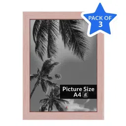 Art Street Pink Engineered Wood A4 Size Certificate & Document Photo Frames - Set of 3 image 4