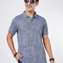 Byford by Pantaloons Blue Bell Cotton Slim fit Print T-Shirts-image-5
