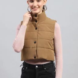 Rock.it Brown Regular Fit Puffer Jacket-image-29