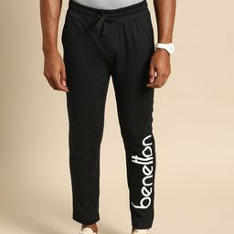 United Colors of Benetton Men Pure Cotton Brand Logo Printed Joggers-image-48