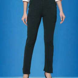 FITHUB Green Skinny Fit High Rise Trousers-image-23