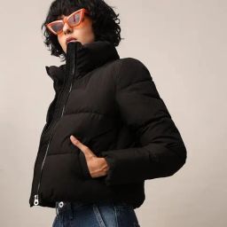 Only Black Regular Fit Puffer Jacket-4