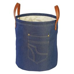 My Gift Booth Blue Solid Denim Laundry Bag-image-48