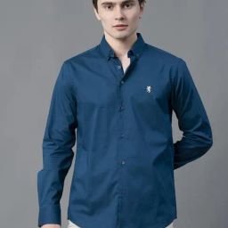 Red Tape Blue Cotton Regular Fit Shirt-image-41