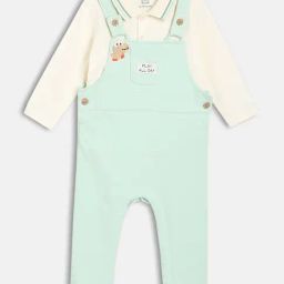 Miniklub Boys Green Regular Fit Printed Dungaree Set-picture-28
