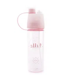 HOOM Kids Pink & Transparent Typography Printed Sipper Bottle-picture-36