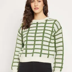 Camla Beige Chequered Sweater-picture-43