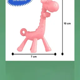 Joy Buzz Textured Giraffe Shape Silicone Teether image 3