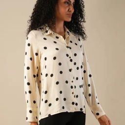 Globus White Polka Dot Shirt-image-12
