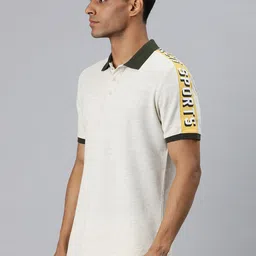Alcis Men Typography Printed Polo Collar T-shirt-image-19