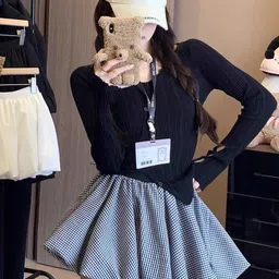 StyleCast x Revolte High Waist Balloon Above Knee Length Skirt-picture-25