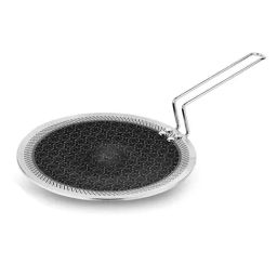 Prabha Stainless Steel Silver Tri-Ply Hexa Cube Tawa, Non Stick Coating, Roti Tawa - 26cm-10