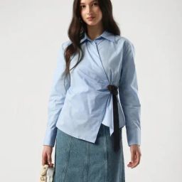 RAREISM Blue Cotton Solid Shirt-picture-7