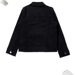 Kiddopanti Boys Black Denim Regular Fit Jacket image 3