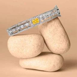 crash.club by CKC Sterling Silver Fancy Shaped Solitaire Cubic Zirconia Openable Stiff Bracelet-image-12