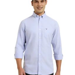 Allen Solly Blue Cotton Slim Fit Shirt-image-105