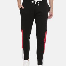 3PIN Men Black Solid Cotton Track Pants-image-34