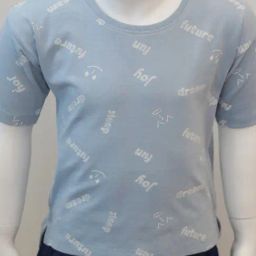 ZACH &KIKI Girls Blue Cotton Printed T- Shirt-image-97