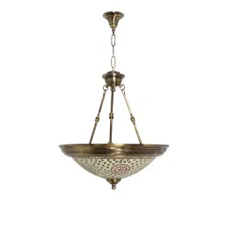 Fos Lighting Dish Tilak Antique Brass 3 Light Hanging Light - Dish-Tilak-Antq-18-HL3-image-69