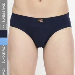 SOLO Pack Of 2 Pure Anti Bacterial Cotton Basic Briefs Pulse-2-Navy, Royal Blue-75-picture-55