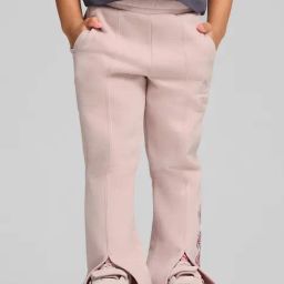 Puma Girls Pink Cotton Printed Flared Pants-image-56