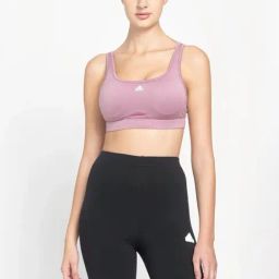 ADIDAS Pink Plain Sports Bra-image-37