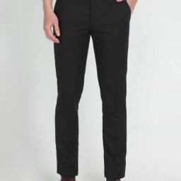 Arrow Black Regular Fit Trousers-picture-8