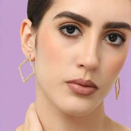 Sohi Gold Plated Designer Party Stud Earrings image 2