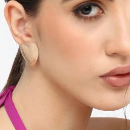 Sohi Gold Plated Designer Casual Stud Earrings image 3