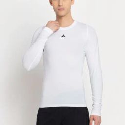 Adidas White Fitted Sports T-Shirt-image-40