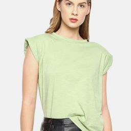 Campus Sutra Green Pure Cotton Regular Top-picture-10