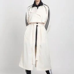 Adidas Originals White Striped Trench Coat-picture-31