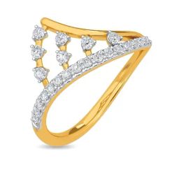 Kisna Diamond & Gold Jewellery Georgia 14k (585) Diamond & Gold Ring For Women-picture-18