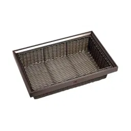 Hettich Rattan Lile Basket 600 mm Mocha Finish Soft Closing, 9339736-40