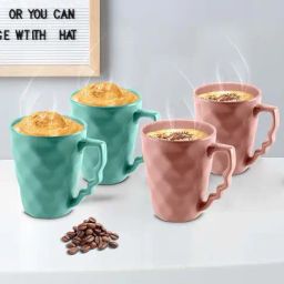 Urban Chef Pink & Blue Ceramic Microwave Safe Coffee Mug (0.225 L) - Set of 4-image-80
